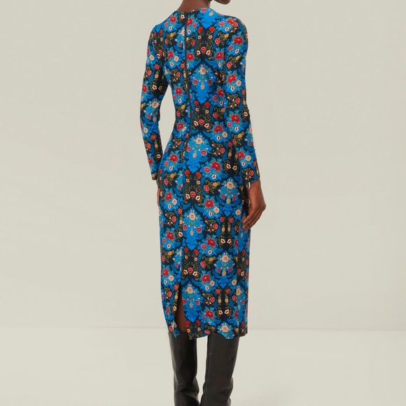 Farm Rio ‼️‼️ Blue Arabesque Floral Jersey
Midi Dress - Picture 3 of 7